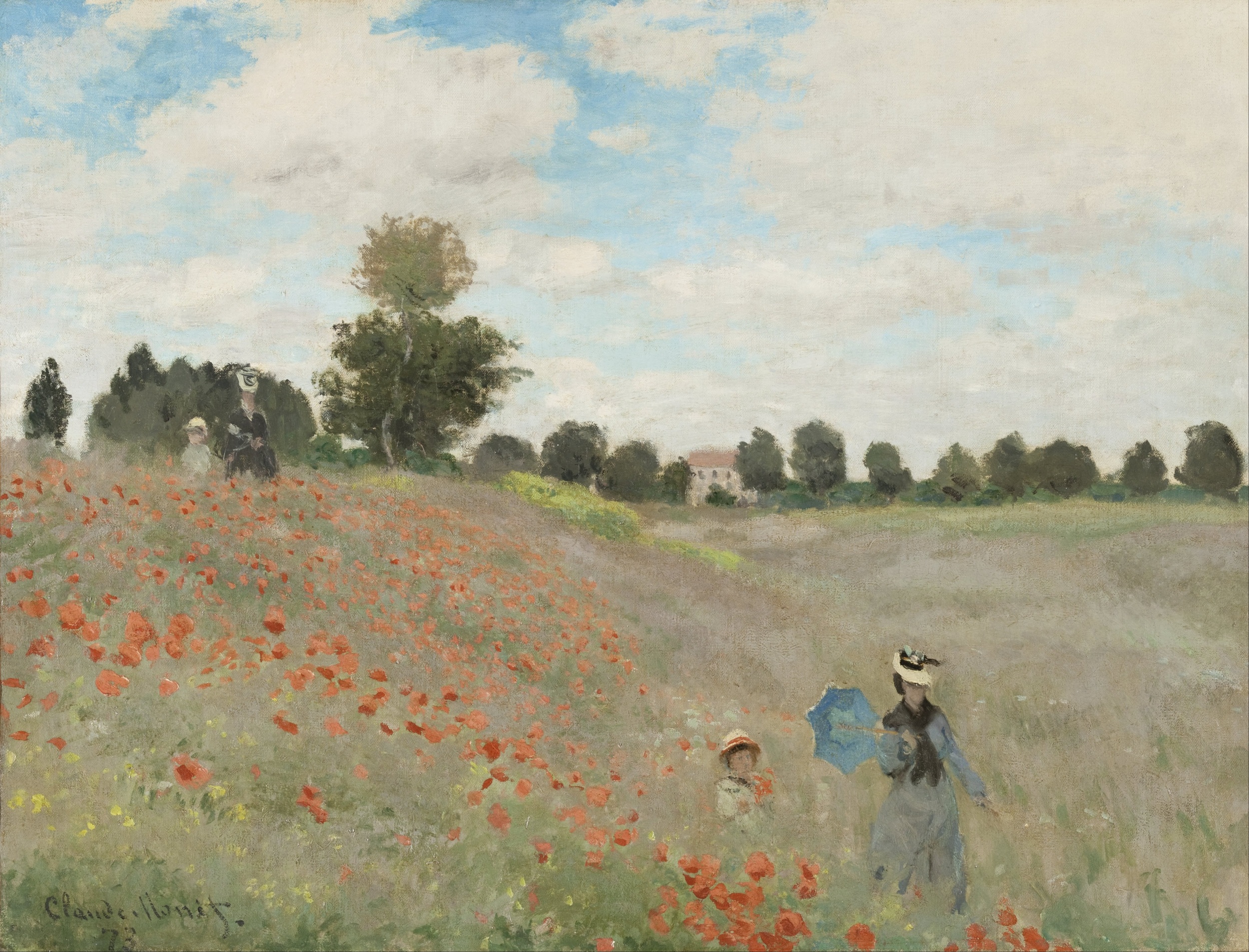 The Poppy Field near Argenteuil, 1873 by Claude Monet